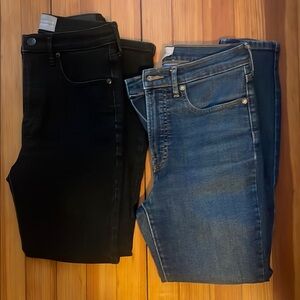 Everlane Skinny Jeans - 2 pairs- black & dark wash denim - 27 ANKLE